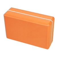 Йога блок полумягкий (оранжевый) 223х150х76мм., из вспененного ЭВА E39131-16